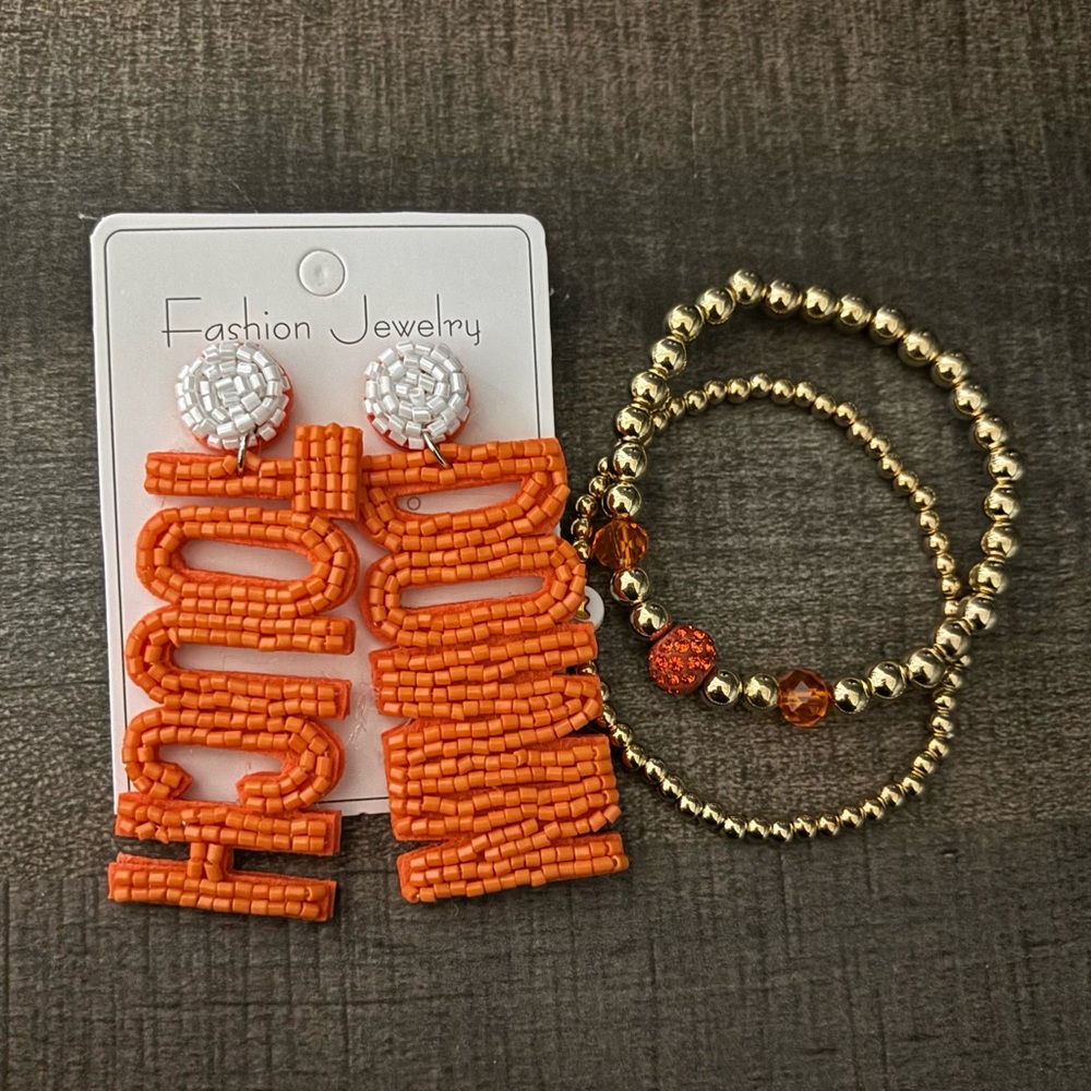 Orange Game Day Jewelry